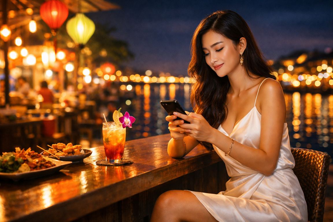 Người dùng vùng đồng bằng sông Cửu Long truy cập casino trực tuyến qua điện thoại vào buổi tối