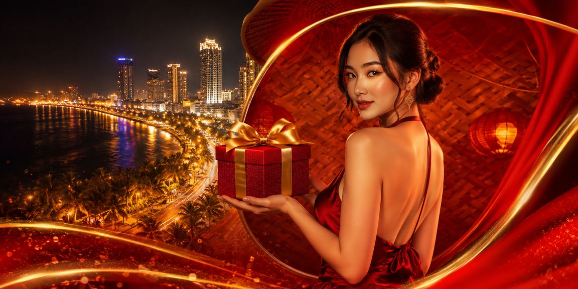 Người phụ nữ đội nón lá tại Nha Trang sử dụng điện thoại kiểm tra tài khoản xổ số VIP